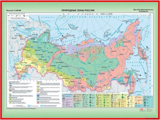 Карта природных зон России (2012 год)