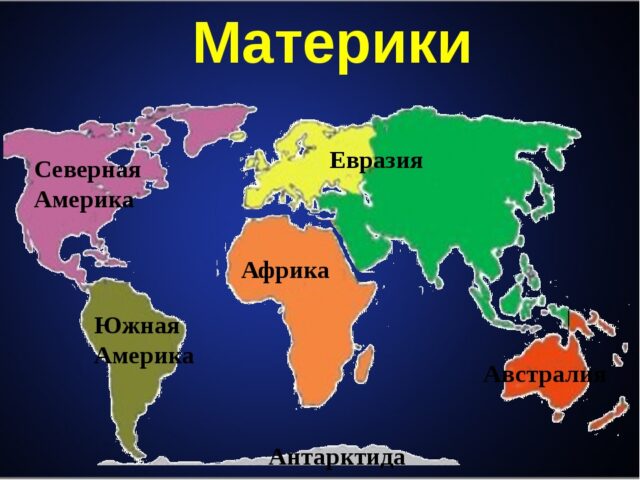 Евразия на карте мира