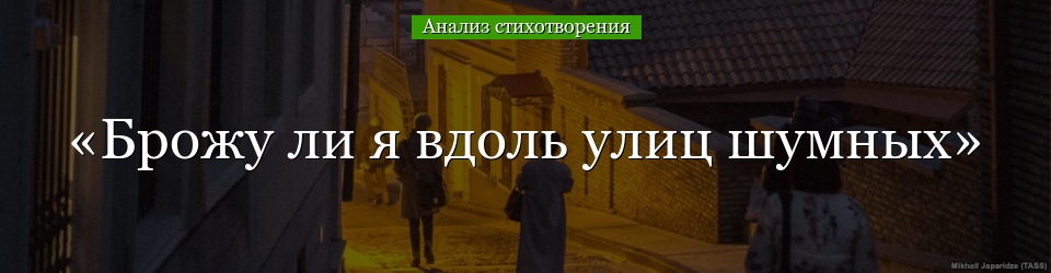 Анализ стихотворения «Брожу ли я вдоль улиц шумных» Пушкина