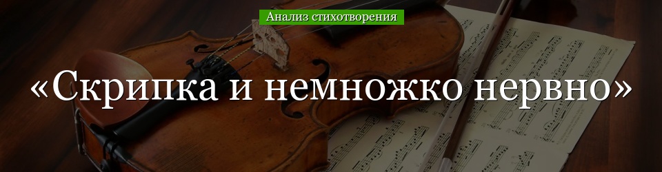 Анализ стихотворения «Скрипка и немножко нервно» Маяковского