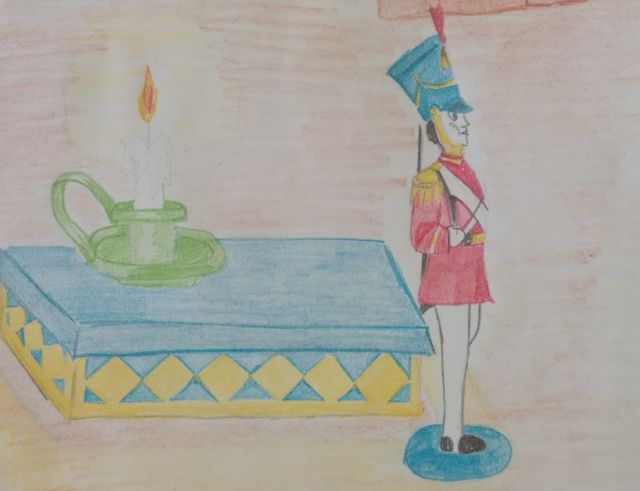 Рисунок-иллюстрация к сказке Стойкий оловянный солдатик