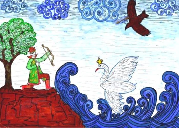 Рисунок-иллюстрация к Сказке о царе Салтане