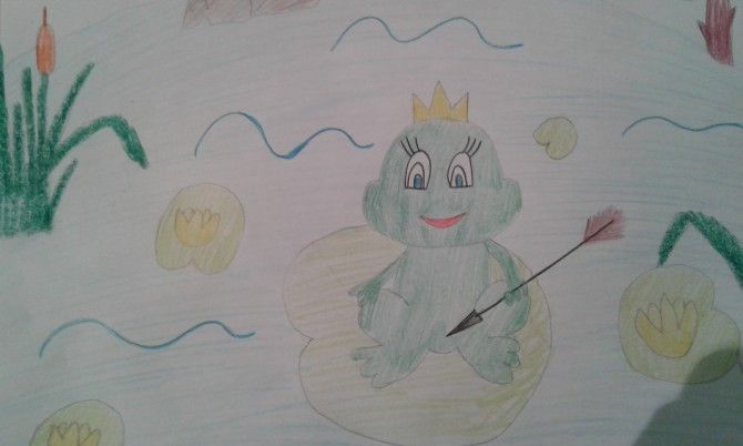 Рисунок-иллюстрация к сказке Царевна-лягушка