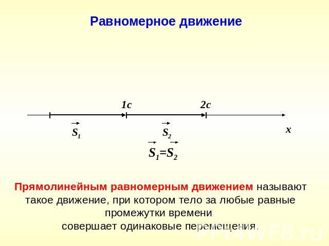 Прямолинейное равномерное движение