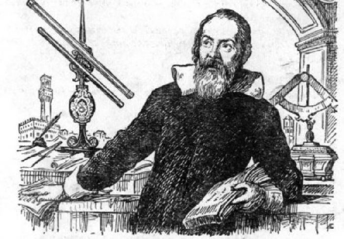 Галилео Галилей измеряет ускорение свободного падения: