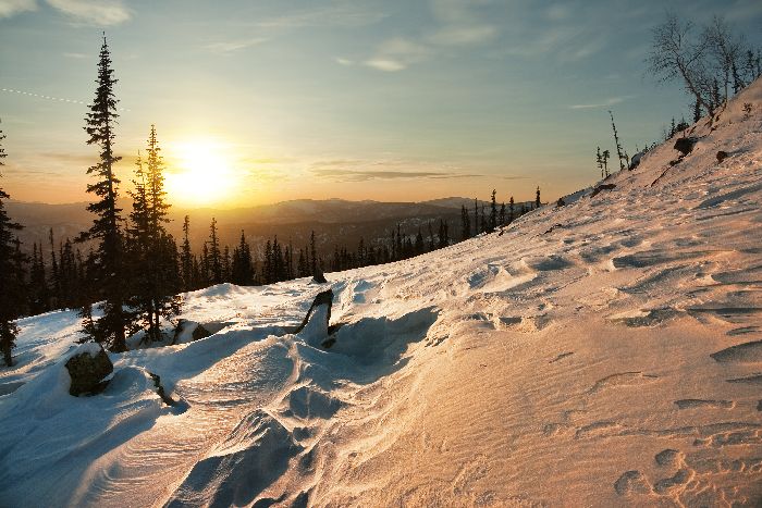 Зима в горах Южной Сибири