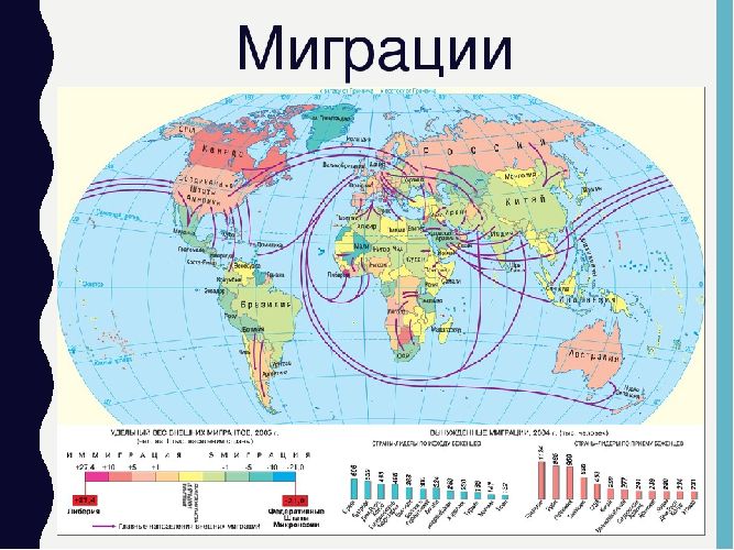 Миграции населения на карте мира