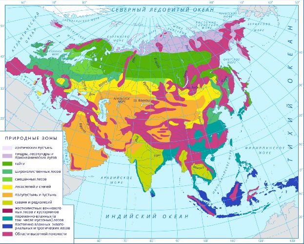 Природные зоны Евразии