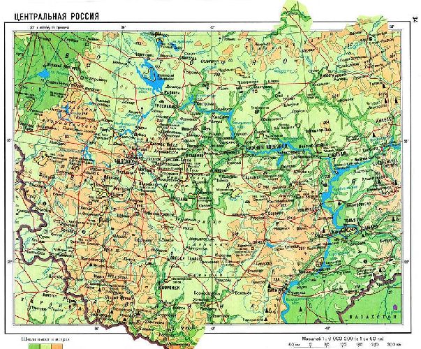 Карта Центральной России