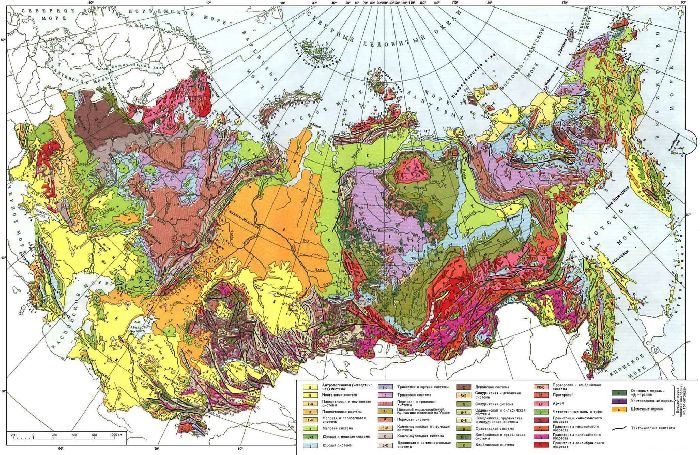 Карта минералов россии