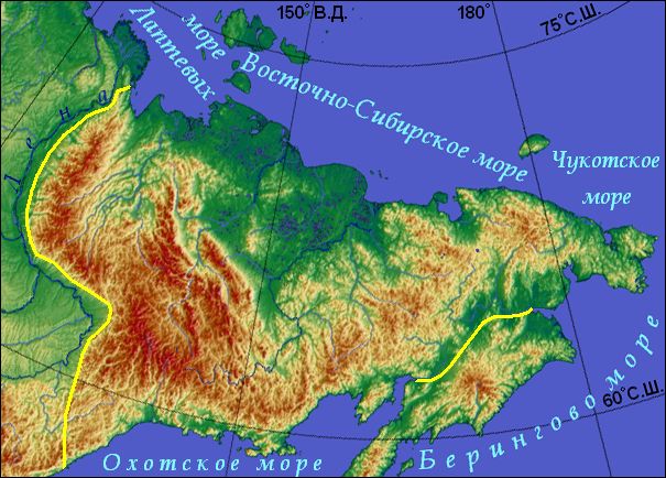 Карта пояс гор южной сибири