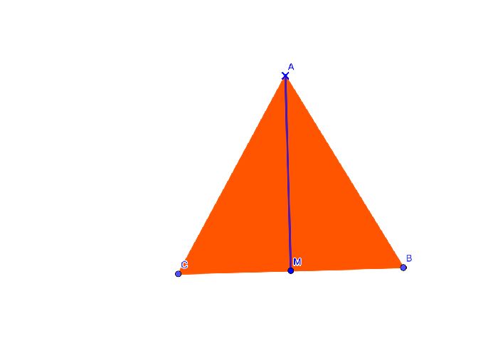 Точка пересечения медиан правильного треугольника