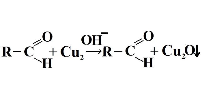 Формула окисления альдегидов - реактив Фелинга