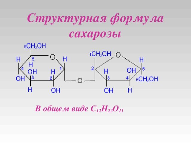 Структурная формула сахарозы