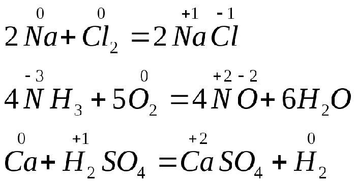 Примеры записи уравнения ОВР