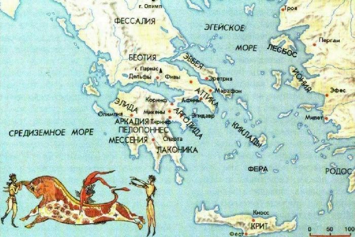 Древняя Греция карта