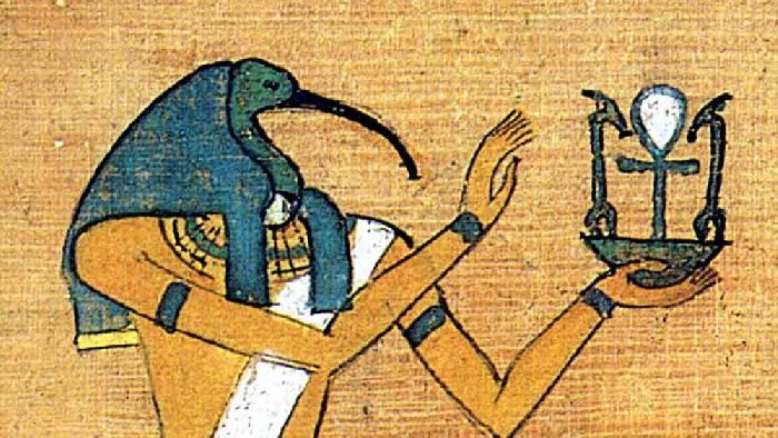 Рисунок-открытка Бог Тот. Древний Египет