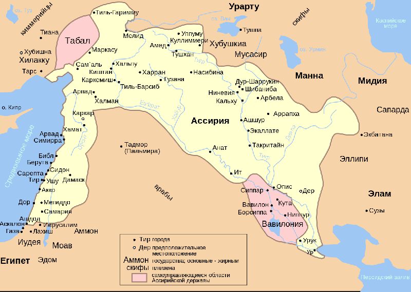 Карта Ассирии