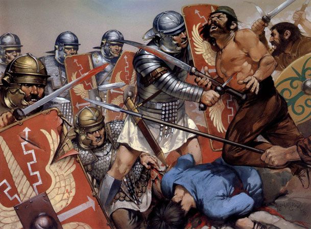 Сражение Крикса с римлянами