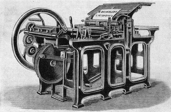 Печатный станок XVIII века