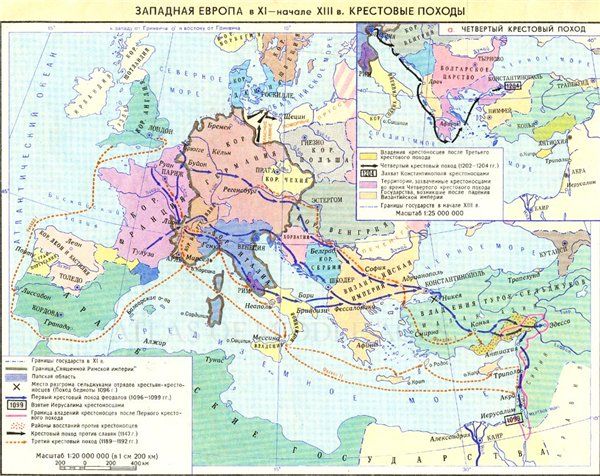 Третий крестовый поход на карте