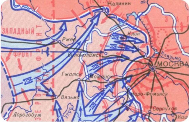 Битва за Москву. Карта