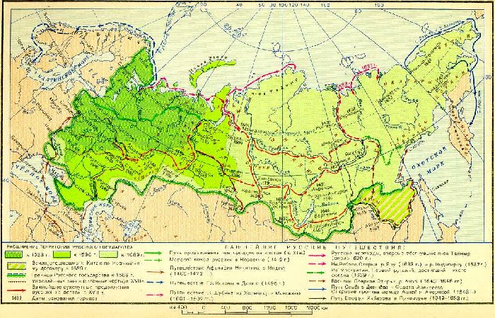 Экономика России XVII века на карте