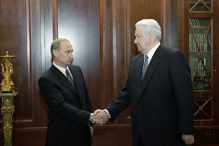 Борис Ельцин и Владимир Путин. 2000 год