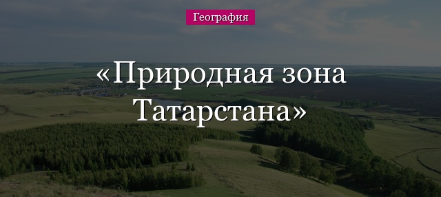 Природная зона Татарстана