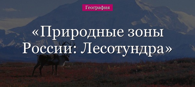 Природные зоны России: Лесотундра
