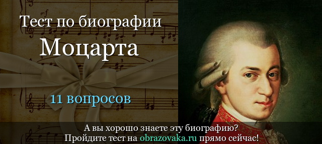 Тест «Биография Моцарта»