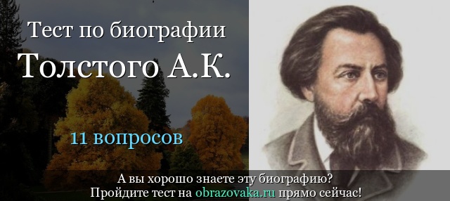 Тест «Биография Алексея Толстого»