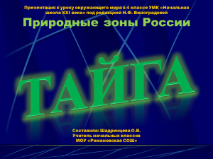 Презентация Зона тайги 4 класс – скачать
