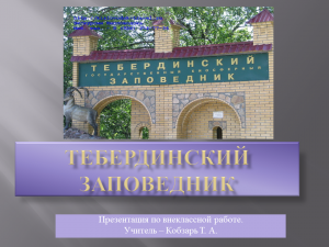 Тебердинский заповедник презентация