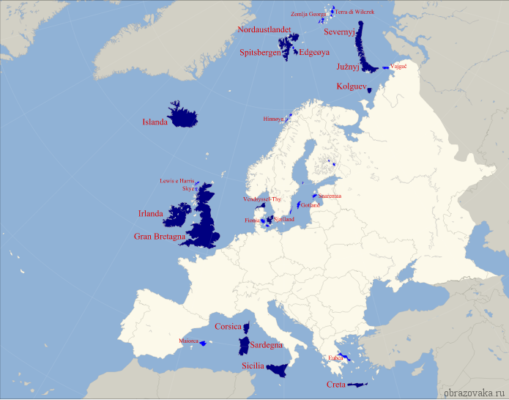 Остров европа на карте недвижимость турции на побережье