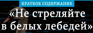 «Не стреляйте в белых лебедей» краткое содержание романа Бориса ...