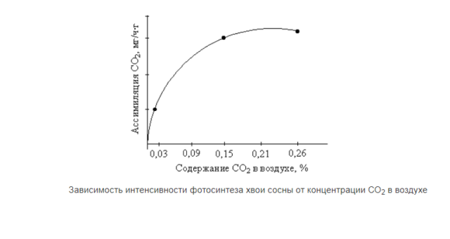 Повышение интенсивности углекислого газа