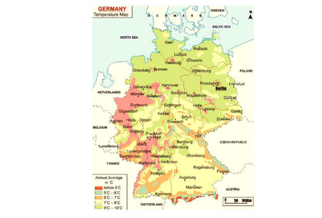 Климатическая карта Германии