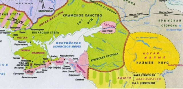 Крымское ханство. Карта