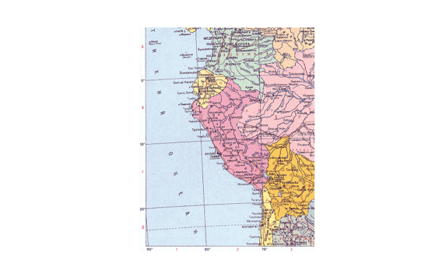 Политическая карта Перу