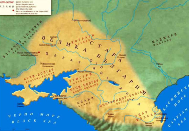 Великая Булгария. Карта