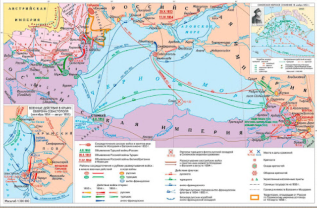 Крымская война на карте
